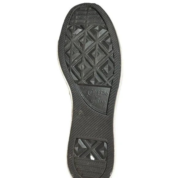 Converse Chuck Taylor All Star Black Metallic Leather Platform Chelsea Hi Top 8 - Picture 8 of 10